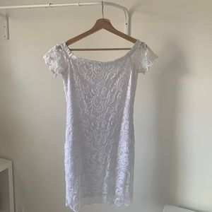 white lace dress